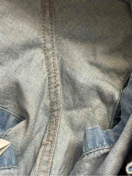 Madewell Pull On Paper Bag Denim Shorts Blue Womens Size 28 Comfortabke Spring - Picture 5 of 8